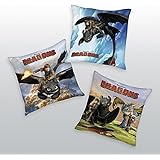Dragons Kuschelkissen 3er set Drachenzähmen leicht gemacht - Dreamworks Dragons Zahnlos