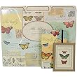Butterfly Combination 2 Gift Set: Tabbed File folders, Elastic Bound notebook and Set of 18 bookplates