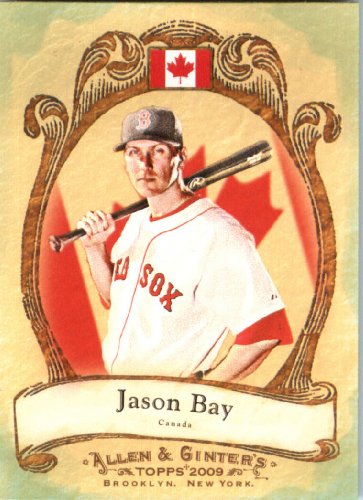 2009 Topps Allen & Ginter National Pride Baseball Card #NP3 Jason Bay Boston Red Sox - MINT Condition - Shipped In Protective ScrewDown Display Case!