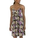 Juniors' Mossimo Supply Co. Floral Halter Empire Waist Dress- Black/ Purple