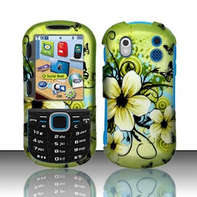 Samsung Intensity 2 U460 Verizon Rubberized Designer HARD PROTECTOR COVER CASE SNAP ON PERFECT FIT - Hawaiian Flowers