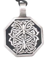 Celtic Butterfly Pewter Pendant Necklace