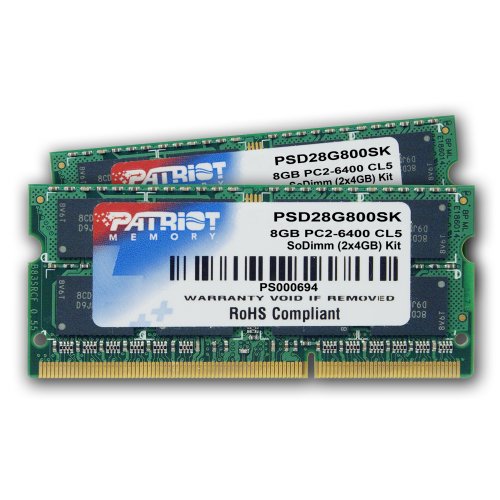 Patriot Signature Arbeitspeicher 8GB (800MHz, 2x 4GB) DIMM DDR2 RAM-kit