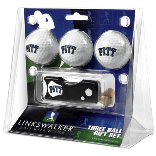 Pittsburgh Panthers Ncaa 3 Golf Ball Gift Pack W/ Spring Action Divot Tool