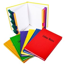 Coloured Notes Notebook with Index Assorted