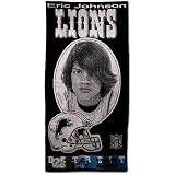 Detroit Lions 30x60 personalized Photo_and_name beach towel - Black-White