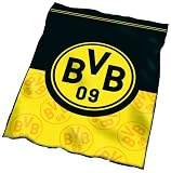 BVB Borussia Dortmund Fleecedecke Design Wappen - 