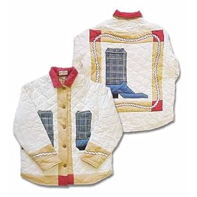 ZK Patchwork Theme Cowboy Boots Jacket - Reversible SM,MD,LG,XL (CLICK FOR SIZE CHOICE) by TheMountainLine