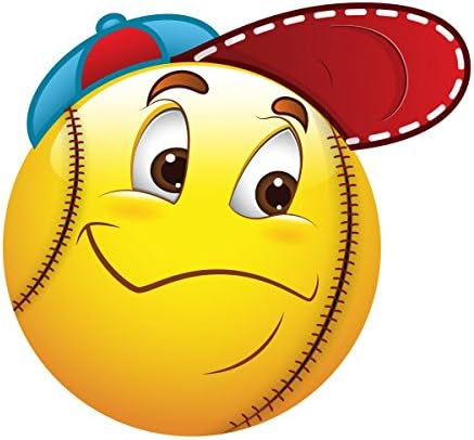 Baseball Cap Emoticon Bumper Sticker