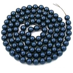 100 Navy Blue Swarovski Crystal Pearl Beads Jewelry 6mm