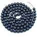 100 Navy Blue Swarovski Crystal Pearl Beads Jewelry 6mm