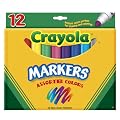 Binney & Smith Crayola(R) Washable Markers, Broad Line, Assorted Classic Colors, Box Of 12