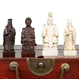 Vintage Style Chess Set w/ Chinese China 8 Immortals
