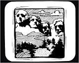 Decorated Mouse Pad with "thomas jefferson", landmark, "theodore roosevelt", presidents, "george washington", "abraham lincoln", americana, "mount rushmore", monument