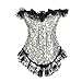 Muka Women Overbust Lace Boned Corset Bustier Halloween Corset