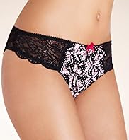 Limited Collection Animal Print Lace Low Rise Brazilian Knickers