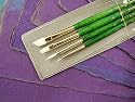 Princeton Brush Value Pack- #9017 Set of Four White Taklon Brushes