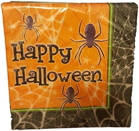 Party Impressions Happy Halloween Web Spider Napkins - 16 Count