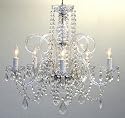 CRYSTAL CHANDELIER CHANDELIERS HT.24x WD.25 A46-385/5