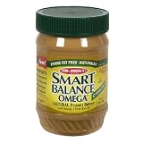 Smart Balance Omega Natural Peanut Butter, Creamy, 16-Ounce Jar (Pack of 7)