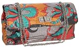 Leko Sequined Bright Retro Chain Link Strap Evening Shoulder Bag