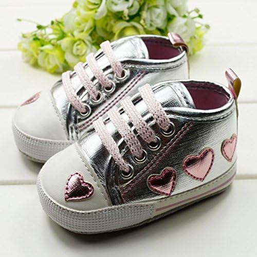 Sneakers for Toddler Silver Heart Size 6-12 Months