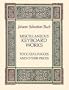 Miscellaneous Keyboard Works: Toccatas, Fugues and Other Pieces