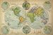 1907 MAP WORLD WESTERN EASTERN HEMISPHERE RAINFALL