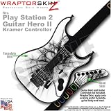 PS2 Guitar Hero II ( 2 ) Kramer Guitar Lightning Black WraptorSkinz TM Faceplate Skin by TuneTattooz TM