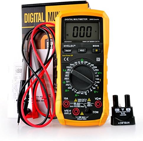 MS89 LCD Digital Multimeter fit AC DC Ohm VOLT Backlight Voltage Detector DMM