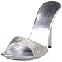The Highest Heel Women's Barbie Platform Sandal,Silver-SSAT,7 M US
