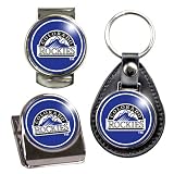 Colorado Rockies MLB 3 Piece Stocking Stuffer Set - Key Chain, Money Clip & Magnet Clip