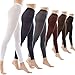 Women's 80 Denier Semi Opaque Solid Color Footless Pantyhose Tights 2pair or 6pair