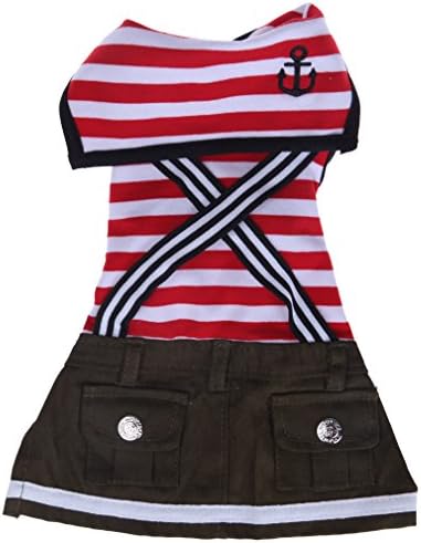Qpet Halloween Nautical Dog Jumpsuit Dog Shirt for Small Dogs M