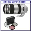 Sony SAL70400G 70-400mm f/4-5.6 G SSM Lens (Black) + 77mm 3pc Filter Kit