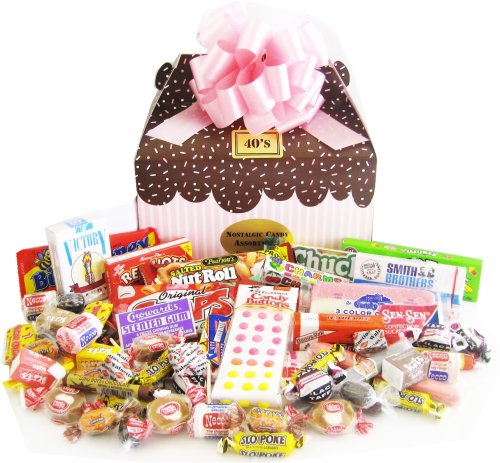 1940's Sprinkled Pink Retro Candy Gift Box by Candy Crate