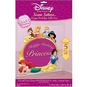 Happy Birthday Disney Princesses Plastic Scene Setters (2 piece) by Disney