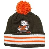 Cleveland Browns Mitchell & Ness Throwback Vintage Knit Hat with Pom