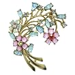 Gold Plated Bouquet Flower Pin Brooch