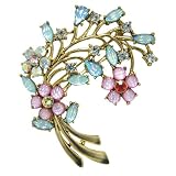 Gold Plated Bouquet Flower Pin Brooch