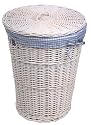 Burlington Baby White Willow Hamper with Liner, Blue