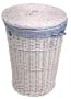 Burlington Baby White Willow Hamper with Liner, Blue
