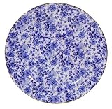 English Bone China Plate 8" Diameter-blue Floral Chintz Decor
