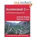 Accelerated C++: Practical Programming by Example (C++ in Depth)