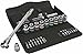 Wera 05004080001 8100 SC 10 Zyklop Imperial Metal Ratchet Set with Push-Through Square, 25 Piece, 1/2" Drive