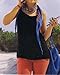 Women Viscose Spandex Spaghetti Strap Cami Tunic Knit Top