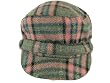 D&Y Acrylic Newsboy Hat Grey/Pink Metallic