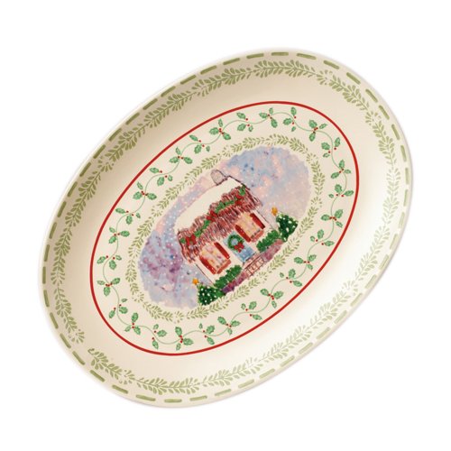 Pfaltzgraff Merriweather Christmas Oval Platter