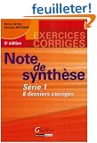 Note de synth�se S�rie 1 : 8 dossiers corrig�s