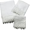 Jenny White Towel Set - Bath Towel, Hand Towel, Wash Cloth